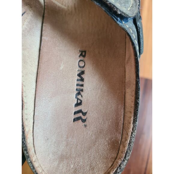 Romika EU 39 Slip On Closed Toe Comfort Sandals Leather Gray Walking Shoes - Picture 8 of 8